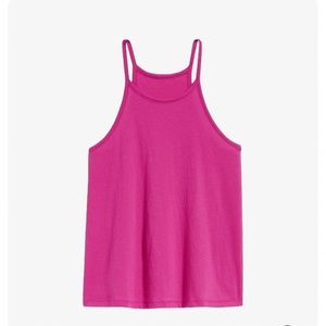 Pink relaxed halter tank top NWT